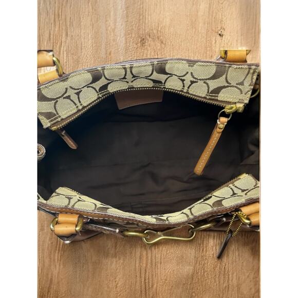 Y2K Coach 10508 Hampton Signature Satchel Bag & Wristlet - Picture 6 of 16